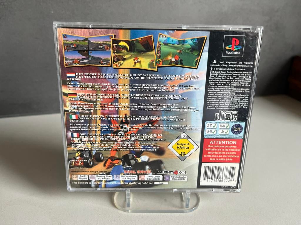 Crash Team Racing (CTR) PlayStation 1 nieuwstaat, Gebruikt, T, Racen en Vliegen, 2 spelers