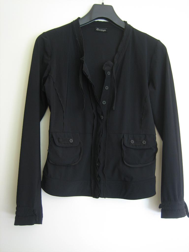 Zeer mooi zwart blouse-vest-jasje CASSIOPEE, 38 snazzeys, Kleding | Dames, Maat 38/40 (M), Cassiopée, Verzenden, Zwart
