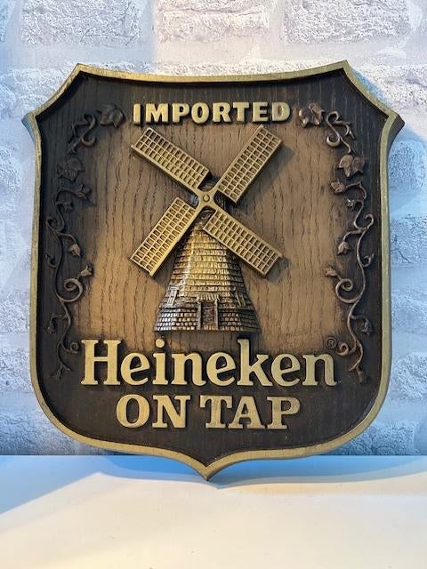 Heineken bier reclamebord, Ophalen of Verzenden, Zo goed als nieuw, Reclamebord