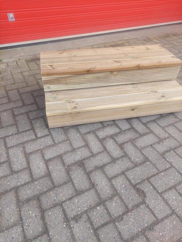 Houten Opstap voor Caravan of Chalet - 2 Treden, Caravans en Kamperen, Caravan accessoires, Ophalen