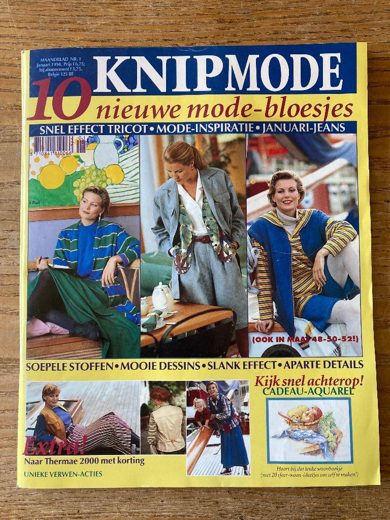 Knipmode knip naaipatronen kledingpatronen 1-1994 nieuw, Hobby en Vrije tijd, Kledingpatronen, Ophalen of Verzenden, Nieuw, Vrouw