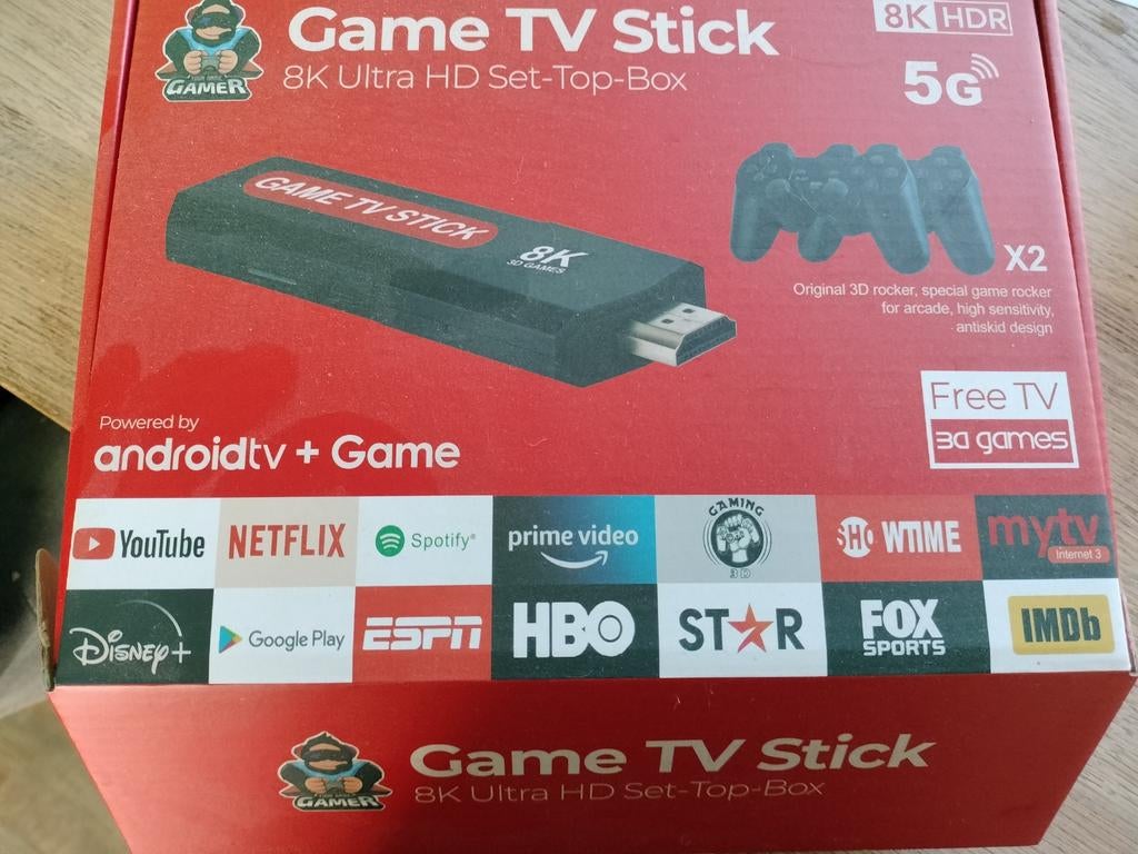 Game TV Stick 8K Ultra HD Set-Top Box - Nieuw, Spelcomputers en Games, Spelcomputers | Overige, Ophalen of Verzenden, Overige merken