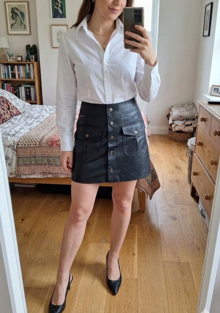 Nieuw leren kort rok van Ambika maat S, Kleding | Dames, Rokken, Zwart, Nieuw, Ophalen of Verzenden, Maat 36 (S)