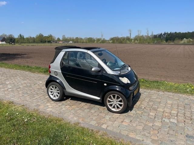 Smart Fortwo Passion 0.7 Cabrio bj 2008, Auto's, Smart, Cabriolet, 61 pk, Zwart, Bedrijf