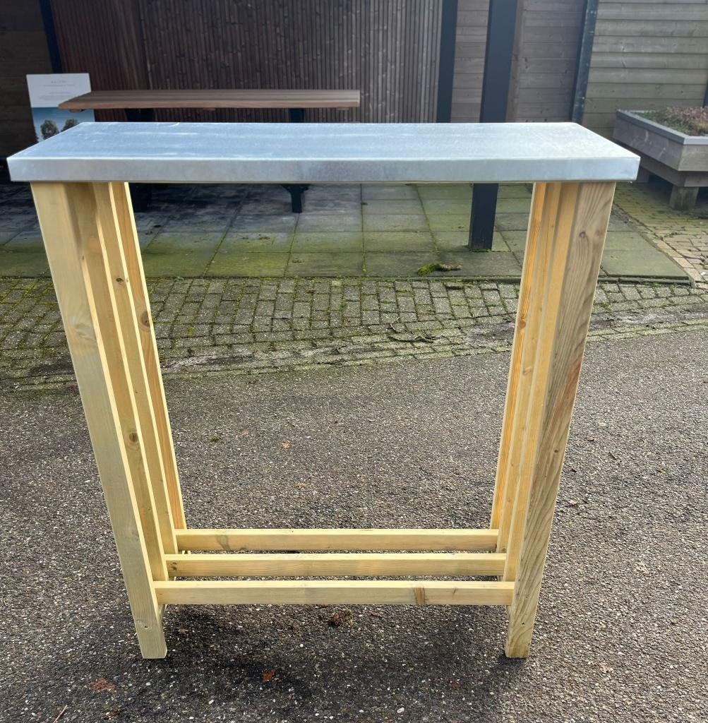 Haardhouthok met zinken blad, Tuin en Terras, Ophalen, Nieuw, Hout, Overige typen