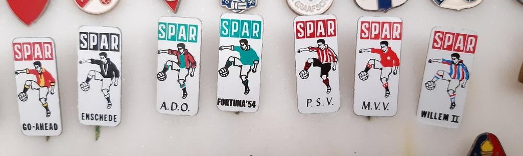 7 Speldjes SPAR, Verzamelen, Ophalen of Verzenden, Nieuw, Sport, Speldje of Pin