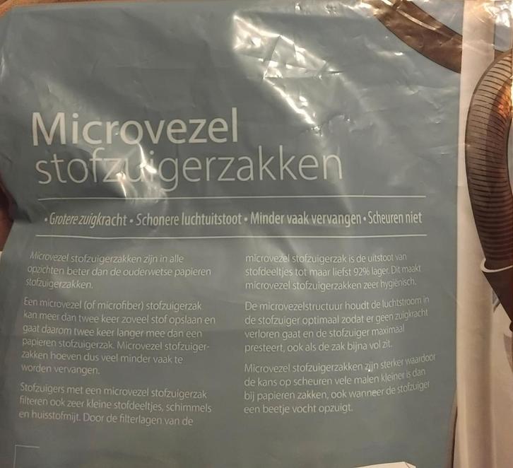 5 Microvezel stofzuigerzakken voor Miele Compact C1 EcoLine, Witgoed en Apparatuur, Stofzuigers, Nieuw, Stofzuiger, Stofzak, Ophalen of Verzenden