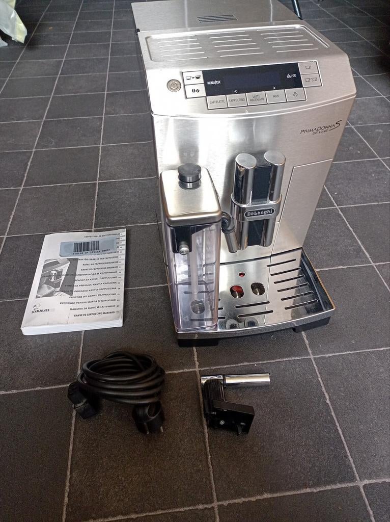 De'Longhi Primadonna S De Luxe ECAM 26.455.M Koffiemachine, Witgoed en Apparatuur, Koffiezetapparaten, Gebruikt, Koffiemachine