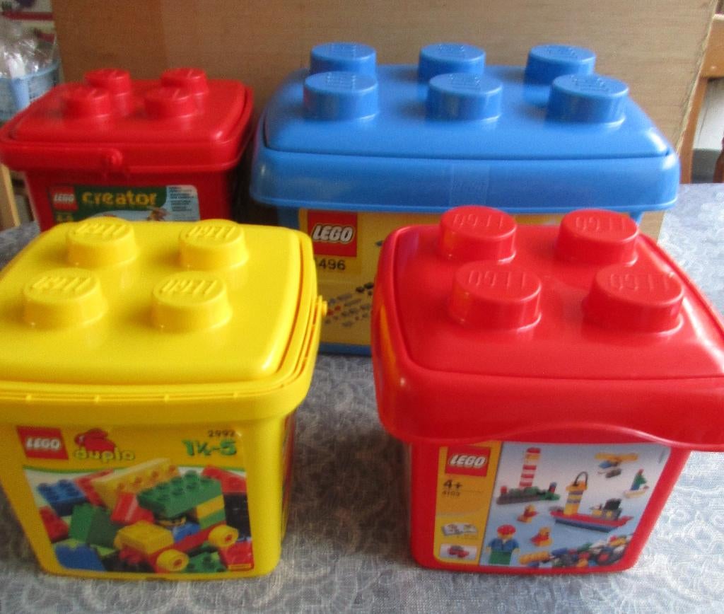 4 verschillende maten LEGE lego emmers / bakken, Kinderen en Baby's, Speelgoed | Duplo en Lego, Ophalen of Verzenden, Overige typen