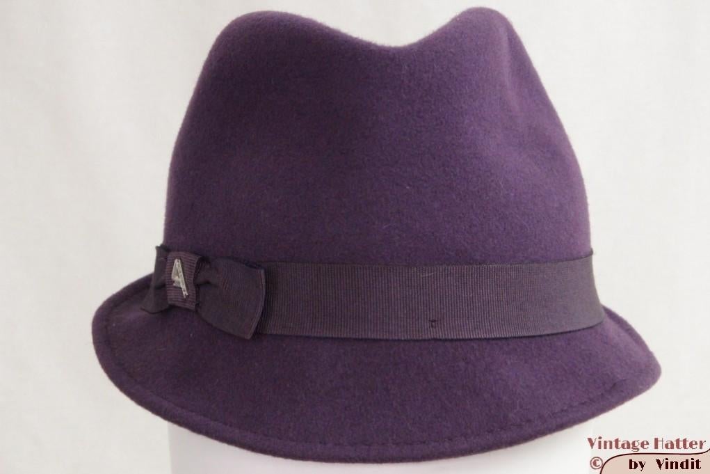 Vintage Dameshoed Dames trilby Cycle paars 55 = S tot XS, Kleding | Dames, Hoeden en Petten, 55 cm (S, 6⅞ inch) of minder, Hoed