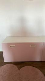 Ikea SMÅSTAD Speelgoedkist met bank,wit/roze 90x52x48 cm, 2x, Ophalen, Overige materialen, 50 tot 100 cm, Zo goed als nieuw