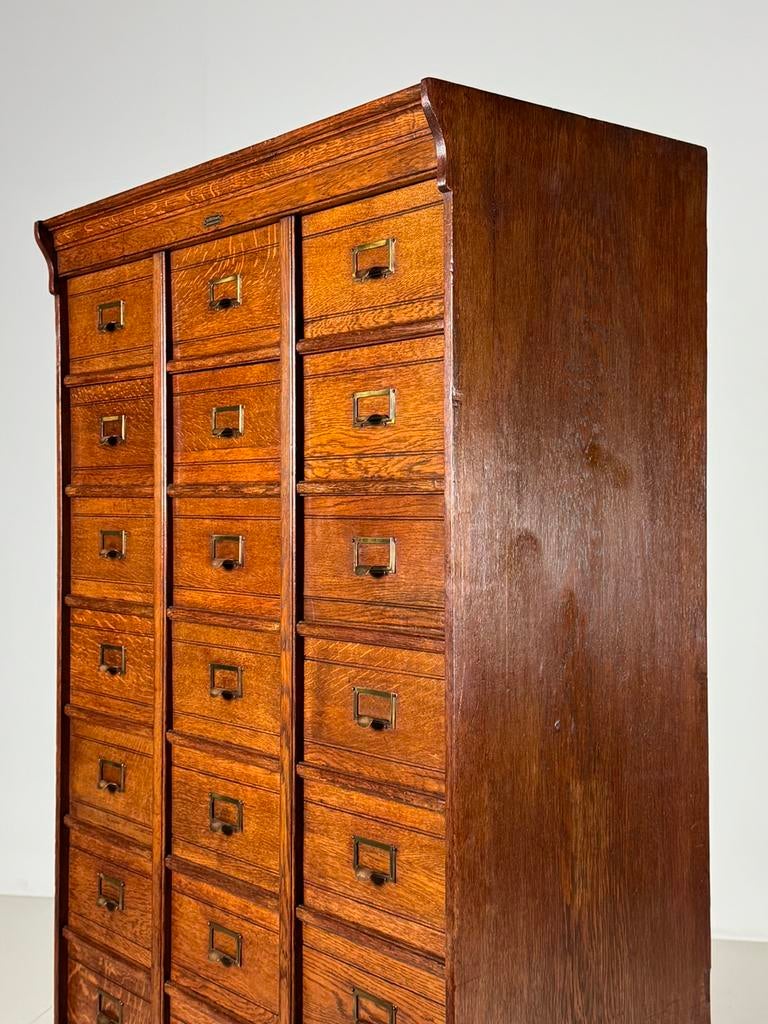 Ladekast kleppenkast eiken antiek, Huis en Inrichting, Ophalen, 5 laden of meer, Eikenhout, Zo goed als nieuw