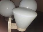 Vintage wandlamp met melkglas, Ophalen of Verzenden