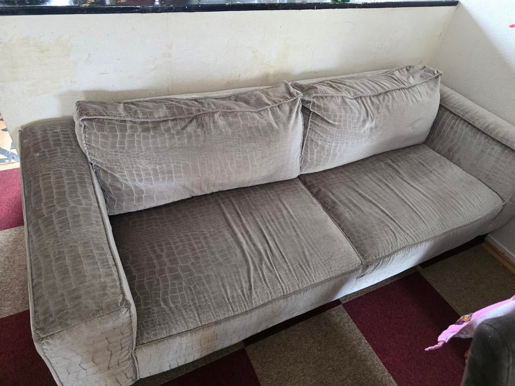 Banken croco velvet 2 en 3 zits, Huis en Inrichting, Banken | Bankstellen, Ophalen of Verzenden, 75 tot 100 cm, Vierpersoons of meer