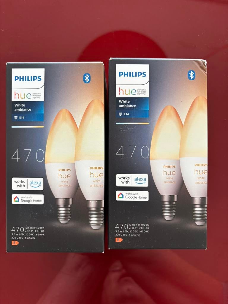 Philips HueWa 4W B39 E14 EU 2 sets -duopak, Kaarslamp, Led-lamp, Minder dan 30 watt, Soft of Flame