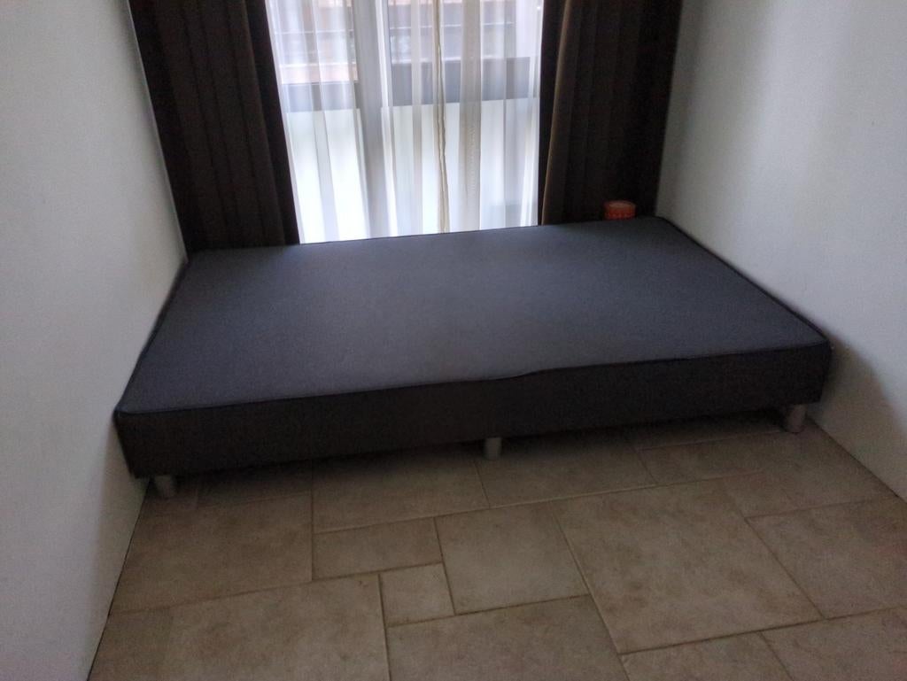 bed grijs twijfelaar 120x200, Huis en Inrichting, Slaapkamer | Bedden, Ophalen, Gebruikt, Twijfelaar, 120 cm
