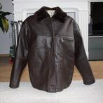 Warme Leren Casuals Jas (M) € 45,-, Maat 38/40 (M), Bruin, Ophalen of Verzenden, Zo goed als nieuw