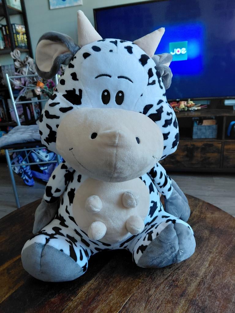 Grote knuffel koe zwart wit, Kinderen en Baby's, Speelgoed | Knuffels en Pluche, Overige karakters, Ophalen of Verzenden, Zo goed als nieuw