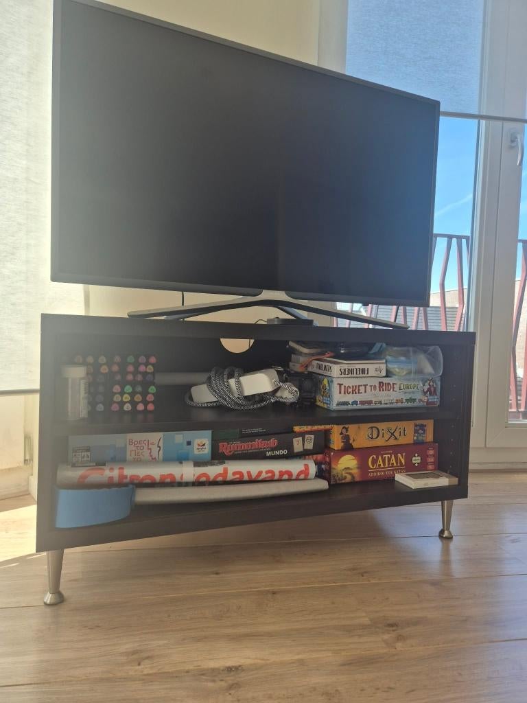 TV MEUBEL, Ophalen, 100 tot 150 cm, Zo goed als nieuw, Wood