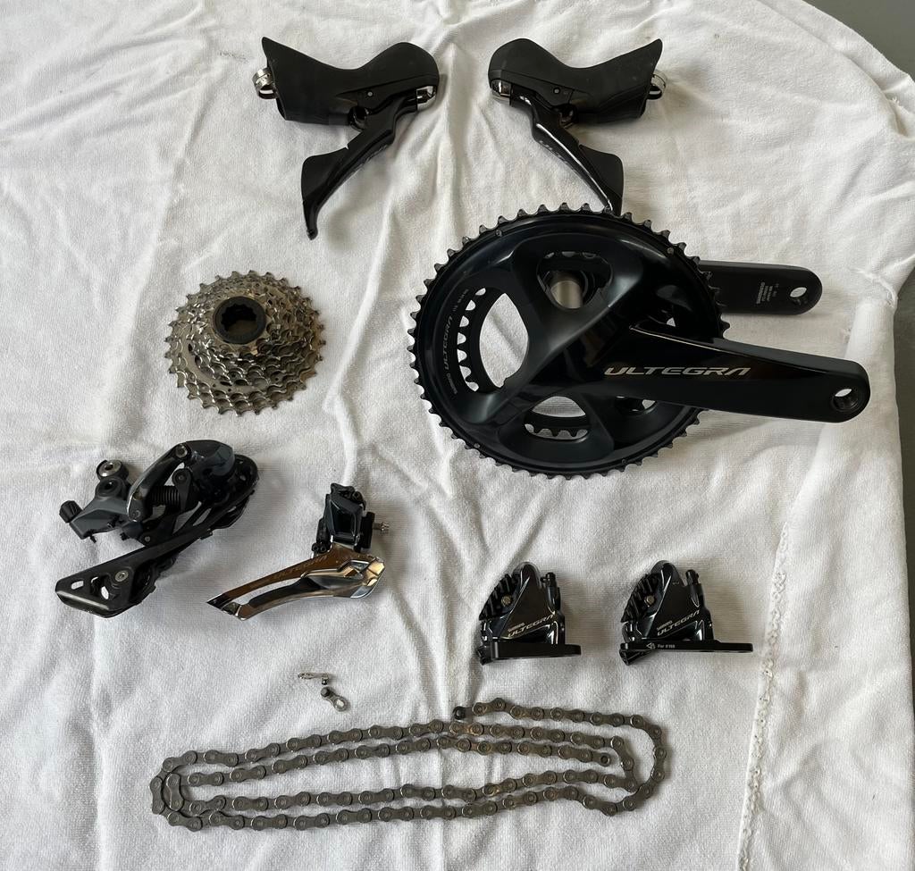 Shimano Ultegra R8020 groepset 2x11 speed (disc), Fietsen en Brommers, Fietsonderdelen, Ophalen of Verzenden, Gebruikt, Overige typen