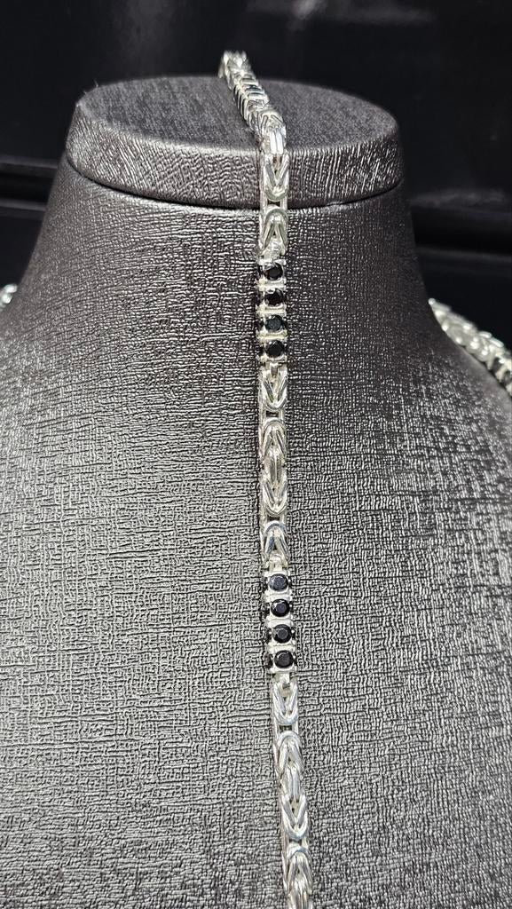 Prachtige Koningsketting set met onyx steen, Sieraden, Tassen en Uiterlijk, Kettingen, Ophalen of Verzenden, Nieuw, Goud, Goud