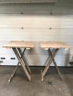 Te huur: 2x statafel inklapbaar steigerhout, Ophalen, Zo goed als nieuw, Overige