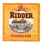 Bieretiket Ridder Pilsener Bier - De Ridder Maastricht, Verzamelen, Ophalen of Verzenden, Zo goed als nieuw, Overige typen, Overige merken