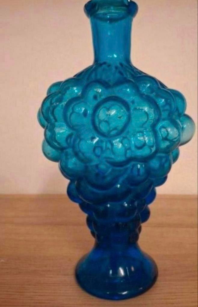 Blauwe Empoli karaf. Italië., Ophalen of Verzenden