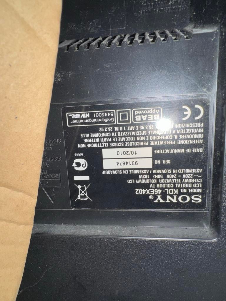 Sony KDL-46EX402 LCD Digitale Kleurentelevisie, Audio, Tv en Foto, Televisies, Gebruikt, LCD, 100 cm of meer, Full HD (1080p)