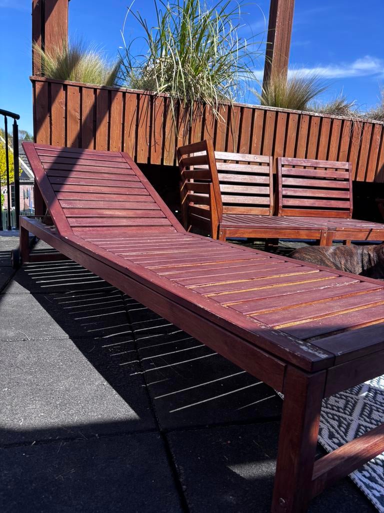 Houten ligbed tuin, Ophalen, Zo goed als nieuw, Hout