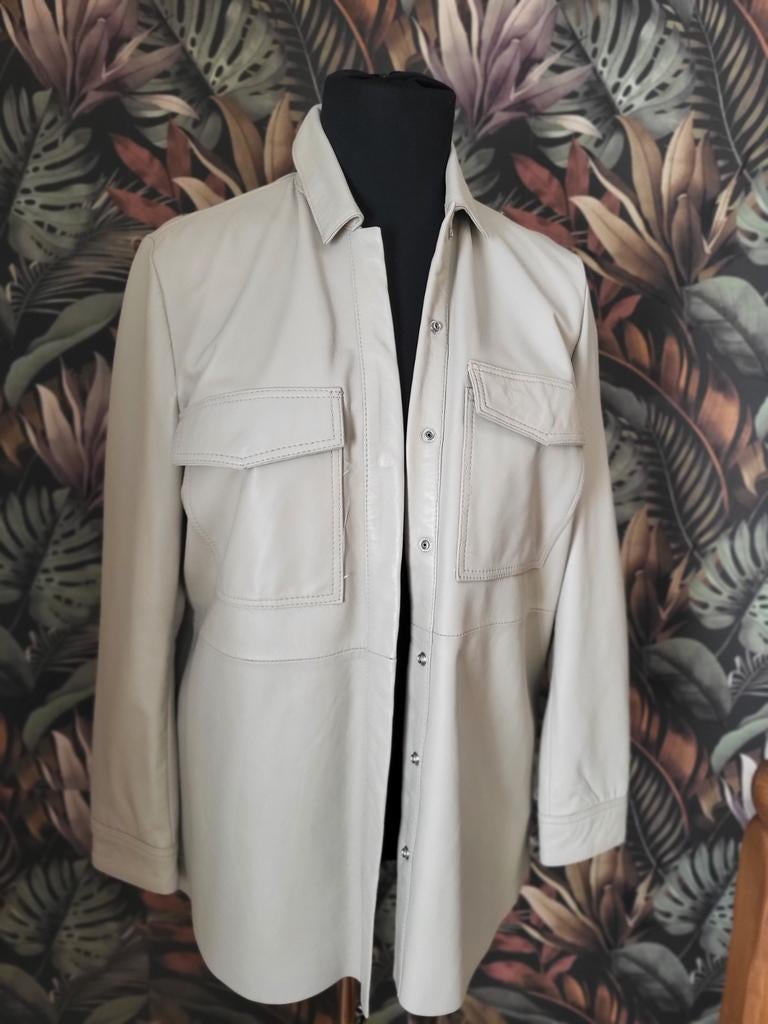 Goosecraft leren blouse mt L Nieuw!, Goosecraft, Beige, Maat 42/44 (L), Nieuw