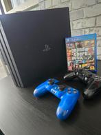 PlayStation 4 Pro 1TB met 2 controllers en GTA V, Ophalen, Met 2 controllers, 1 TB, Pro
