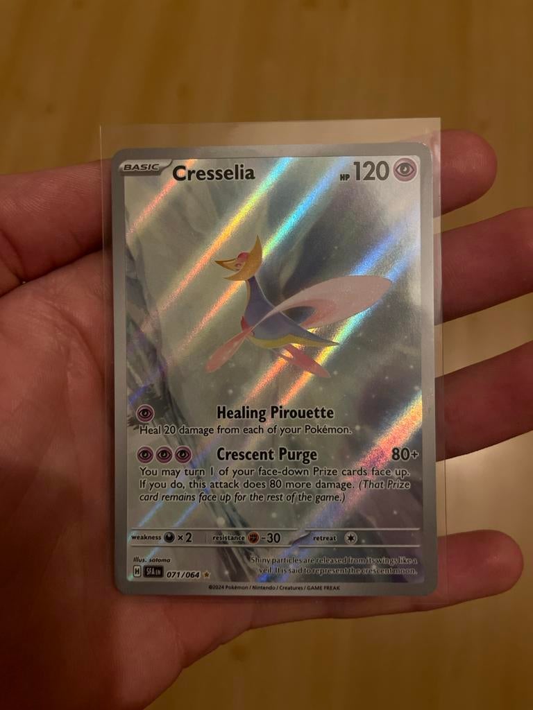 Cresselia Pokémon kaart (071/064) - Zo goed als nieuw, Ophalen, Zo goed als nieuw, Losse kaart, Foil
