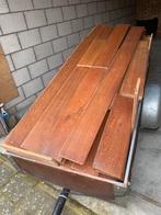 Hardhouten vloerdelen merbau, Gebruikt, Vloerdelen of -planken, 10 m² of meer, Hout