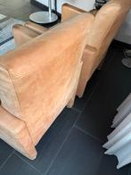 2 leren fauteuils, Ophalen, Gebruikt, Leer, 75 tot 100 cm