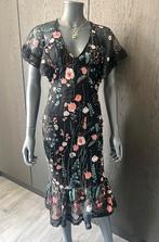 UTERQUE - geborduurde jurk - 34 (XS), Kleding | Dames, Verzenden, Zwart, Uterque, Zo goed als nieuw