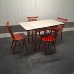 Vintage tafel eetkamertafel uittrekbaar met Formica blad, Huis en Inrichting, Tafels | Eettafels, Ophalen, Gebruikt, 100 tot 150 cm