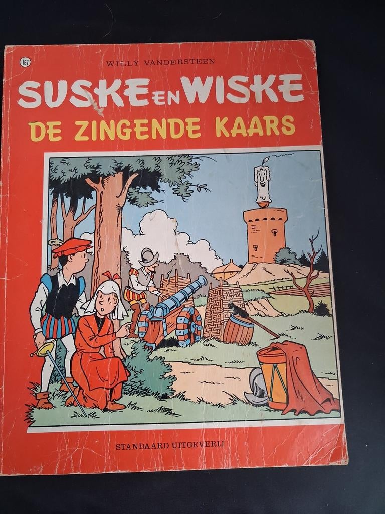 Suske en Wiske - nr. 167 De zingende Kaars (1980), Boeken, Gelezen, Willy Vandersteen, Eén stripboek, Ophalen of Verzenden