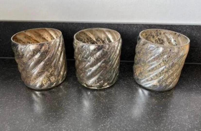 3 windlichten van riviera maison, Ophalen of Verzenden, Zo goed als nieuw, Overige materialen, Minder dan 25 cm