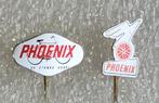 2 Vintage Speldjes PHOENIX Rijwielen - De Sterke Vogel, Ophalen of Verzenden, Gebruikt, Merk, Speldje of Pin