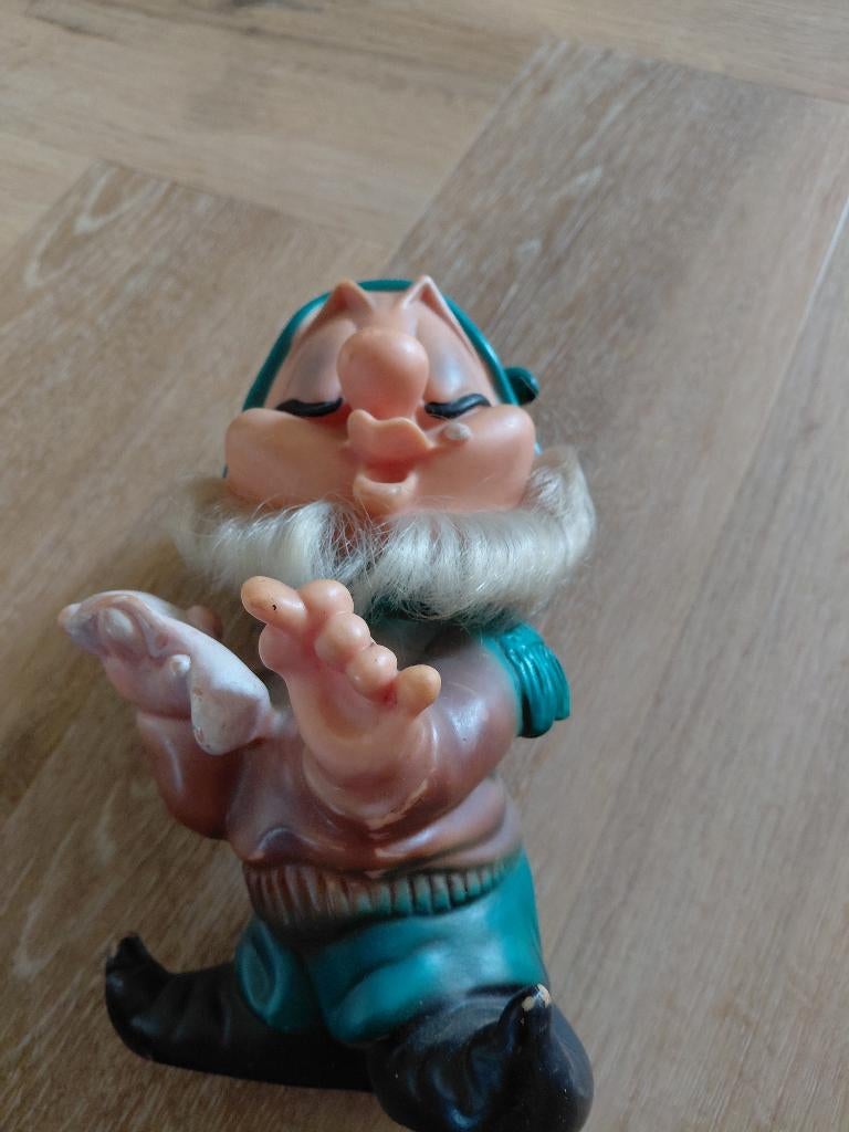 Vintage Piepbeest Rubberen Kabouter, Ophalen of Verzenden, Gebruikt