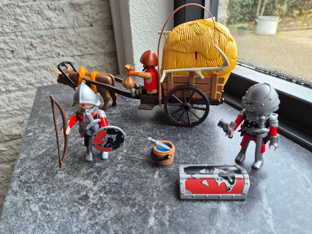 Playmobil boerenkar met verstopte ridders 6005, Ophalen of Verzenden, Gebruikt