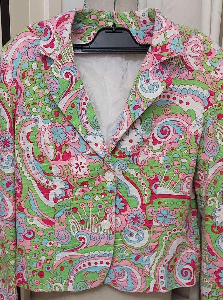 Kleurrijk jasje met bloemenprint, Ophalen of Verzenden