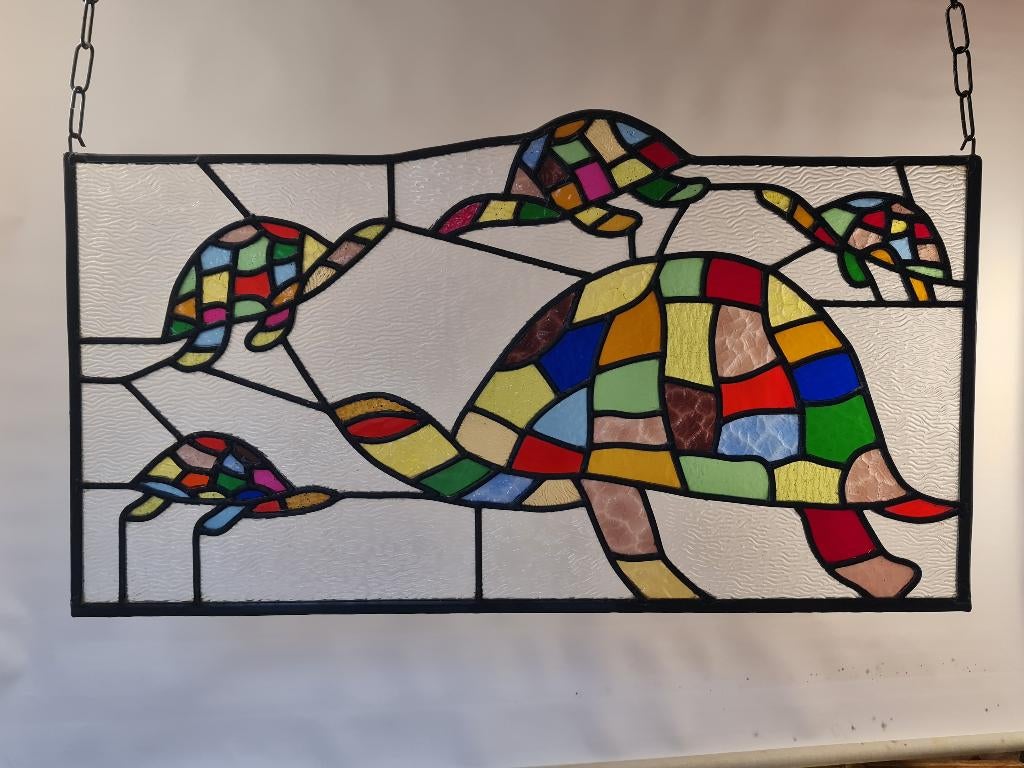 Handgemaakt nieuw Glas in Lood voorzetraam, Doe-het-zelf en Verbouw, Glas en Ramen, Ophalen, Minder dan 80 cm, Nieuw, Minder dan 80 cm