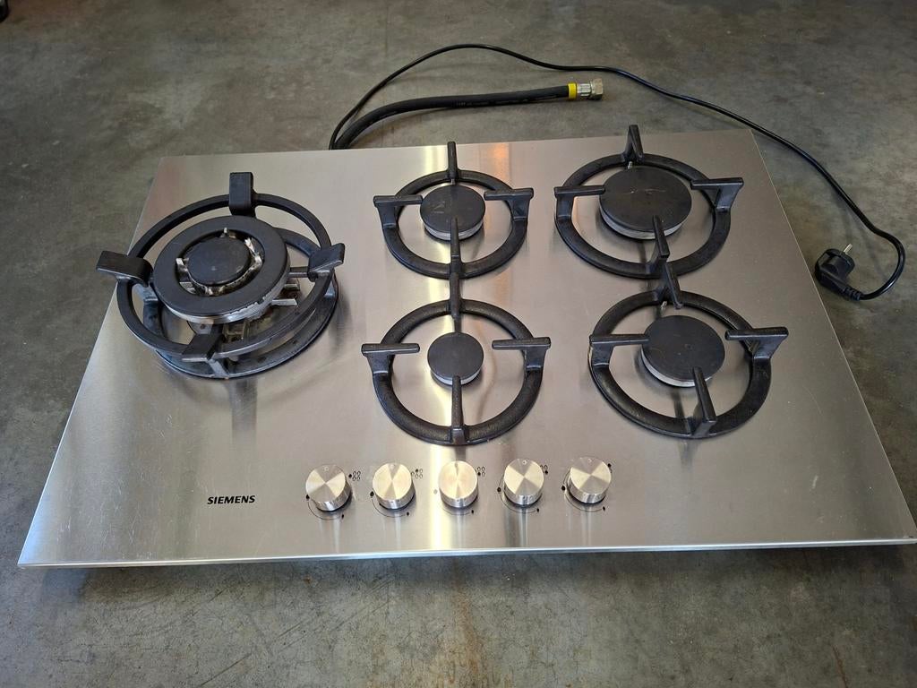 Siemens 5 pits inbouw gaskookplaat in prima staat, Witgoed en Apparatuur, Kookplaten, Ophalen, Zo goed als nieuw, Inbouw, Gas