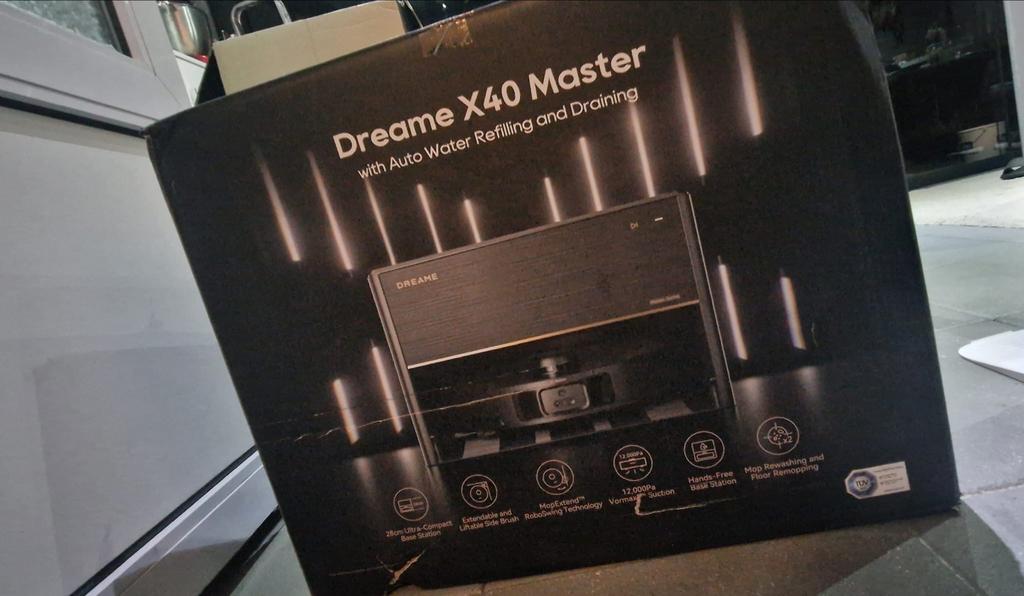 Dreame X40 Master – Nieuw in doos + veel extra accessoires, Ophalen, Zo goed als nieuw, Robotstofzuiger, 2000 watt of meer