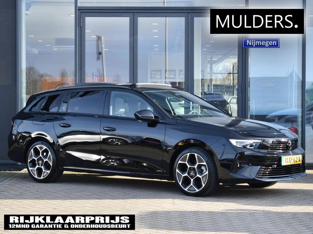 Opel Astra Sports Tourer 1.2 Turbo Hybrid Ultimate | Schuif-, Auto's, Opel, Euro 6, 1199 cc, Alcantara, Zwart