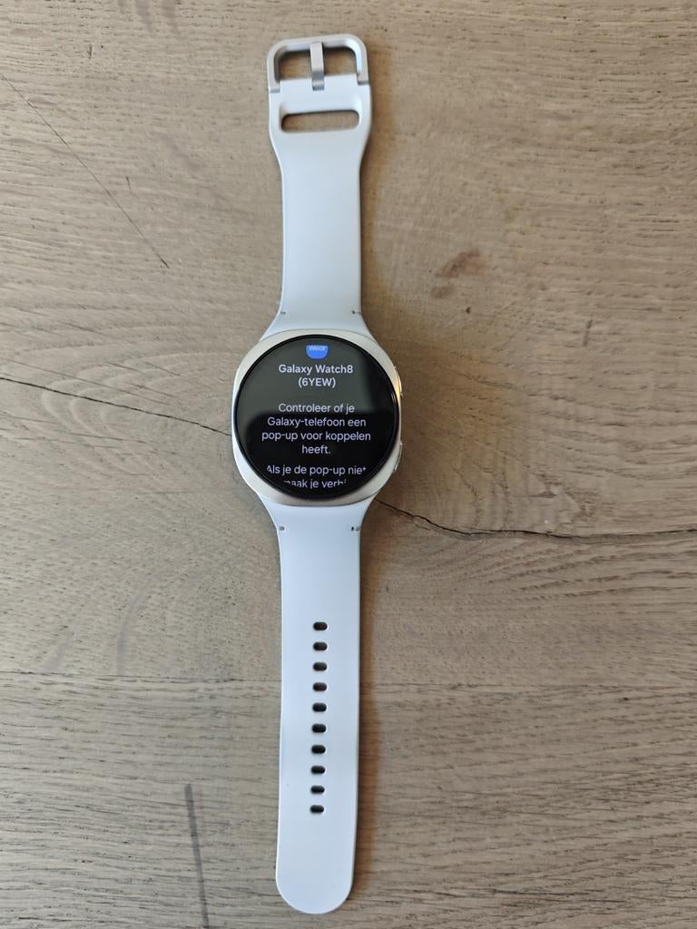 Samsung Galaxy Watch 8 inclusief originele oplader, Wit, Ophalen of Verzenden, Zo goed als nieuw, Samsung