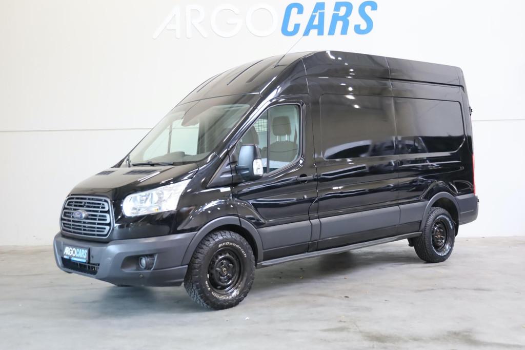 Ford Transit 350 2.0 TDCI L2/H2 Trend AWD 4X4 170PK ZWART AI, Auto's, Zwart, 4 cilinders, Zwart, Origineel Nederlands