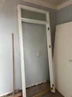 Hardhouten kozijn met bovenlicht met deur, Doe-het-zelf en Verbouw, Deurkozijn, Inclusief glas, 225 cm of meer, Hout